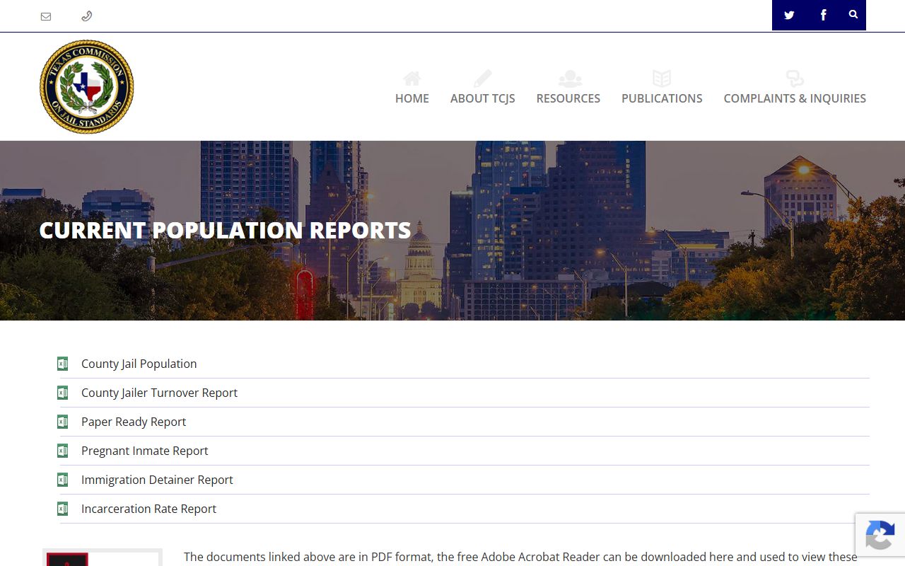 TCJS population reports for Maverick County inmate population statistics